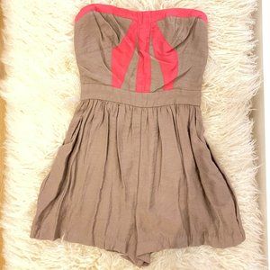 BCBGeneration Cute Bright Pink and Taupe romper 4